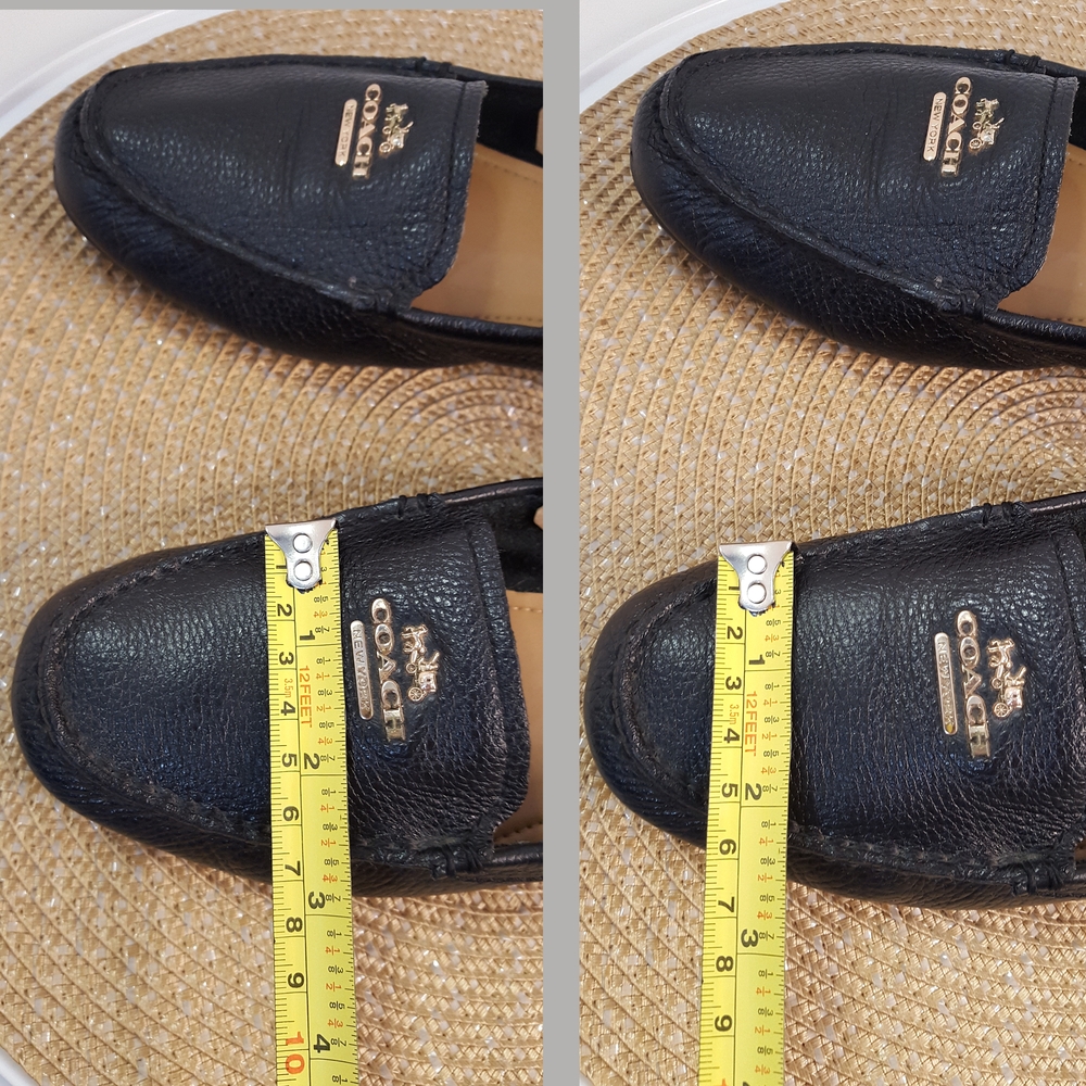 Coach💋Black Leather Slip-On Marley Driver loafer flats - Picture 8 of 12